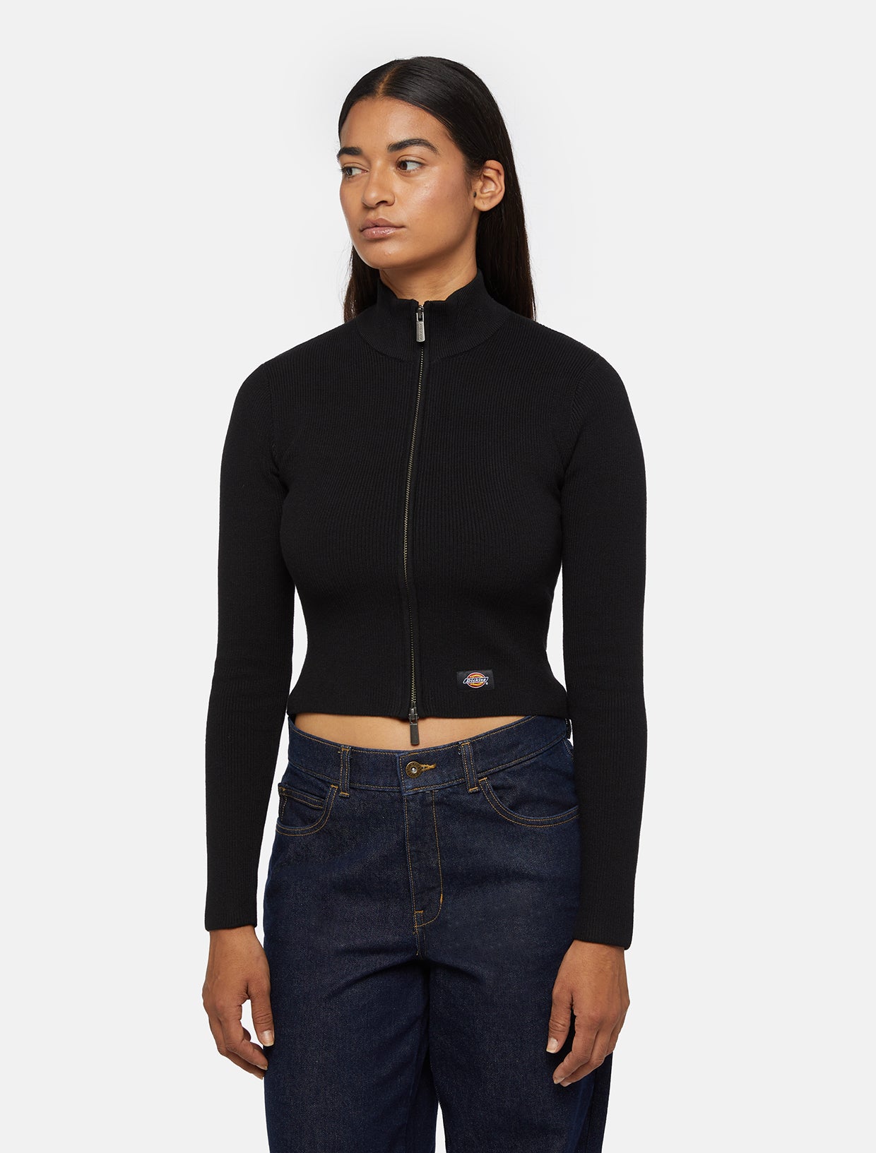 トップス black09271224 East Helena rib zip-through jumper | Dickies GB