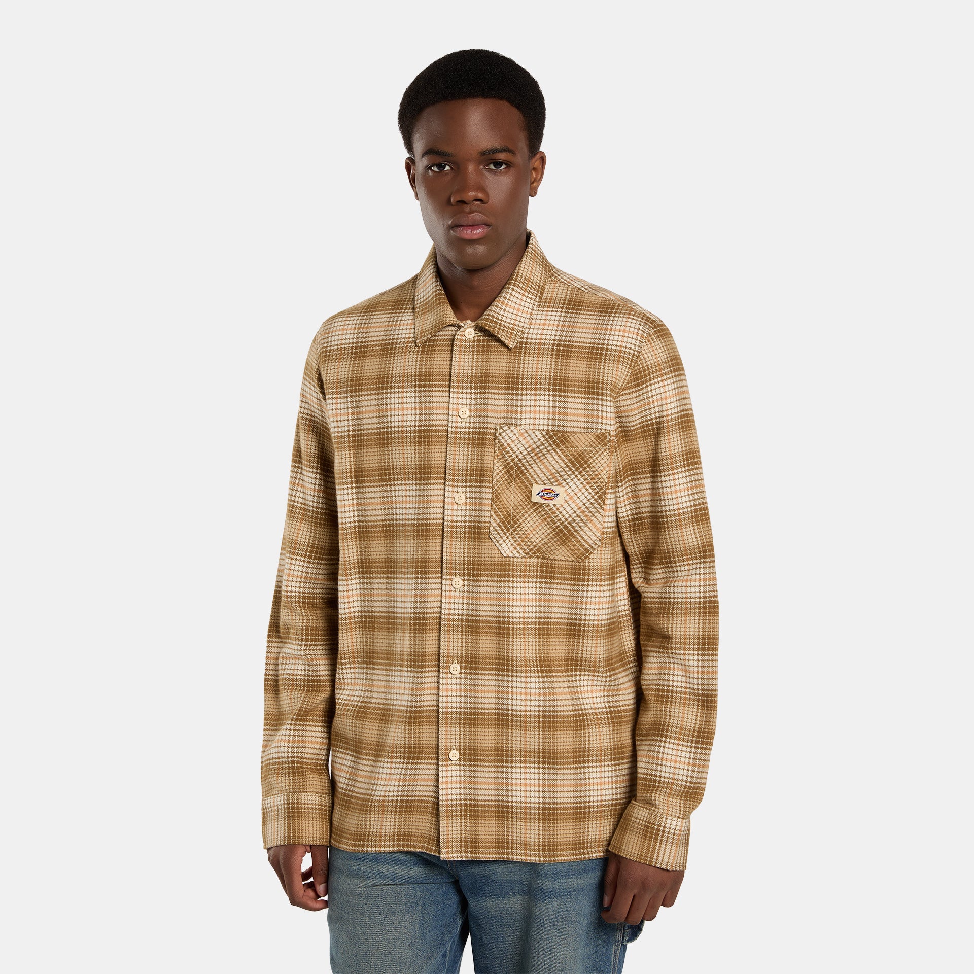 mellow frill check shirt ブラウン mellow frill check shirt ブラウン SHIRT | ref. / Web Store