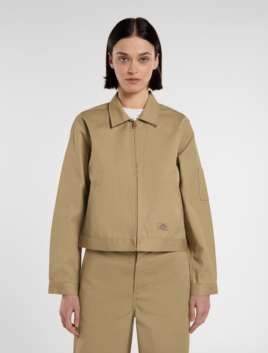 短丈 Dickies CROPPED EISENHOER JACKET Dickies cropped Eisenhower jacket in black | ASOS
