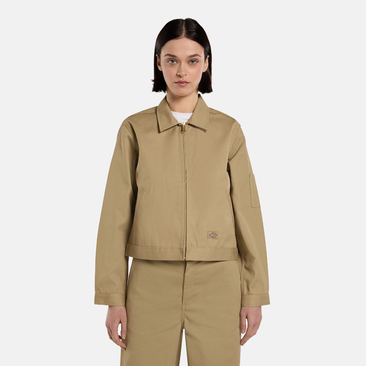 SATUR セター セト Cropped cotton work jacket Unlined cropped Eisenhower jacket | Dickies GB