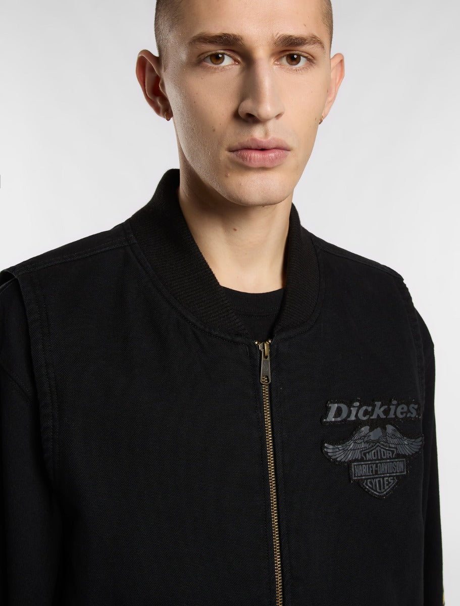 Dickies Harley-Davidson ベスト M ブラック Dickies(R) x H-D(R) キルティングキャンバスベスト -ハーレー