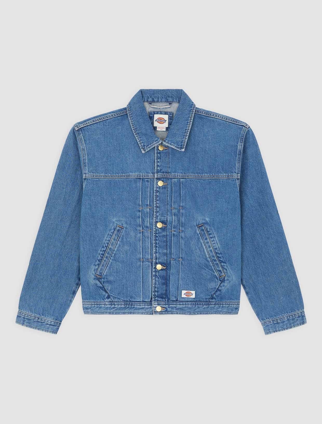 Trucker pleated denim jacket | Dickies DK
