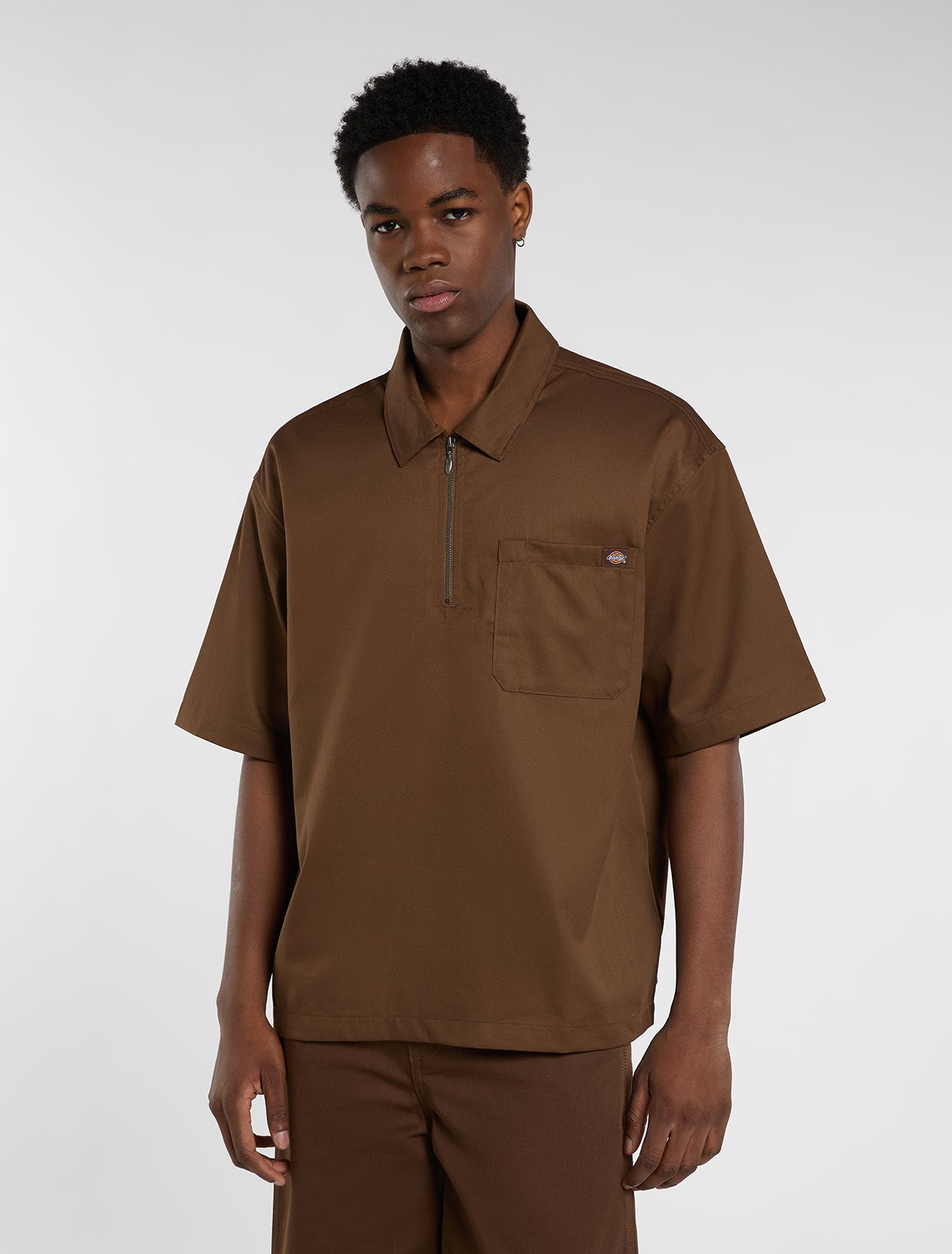 Cadiz quarter zip short sleeve shirt | Dickies BE