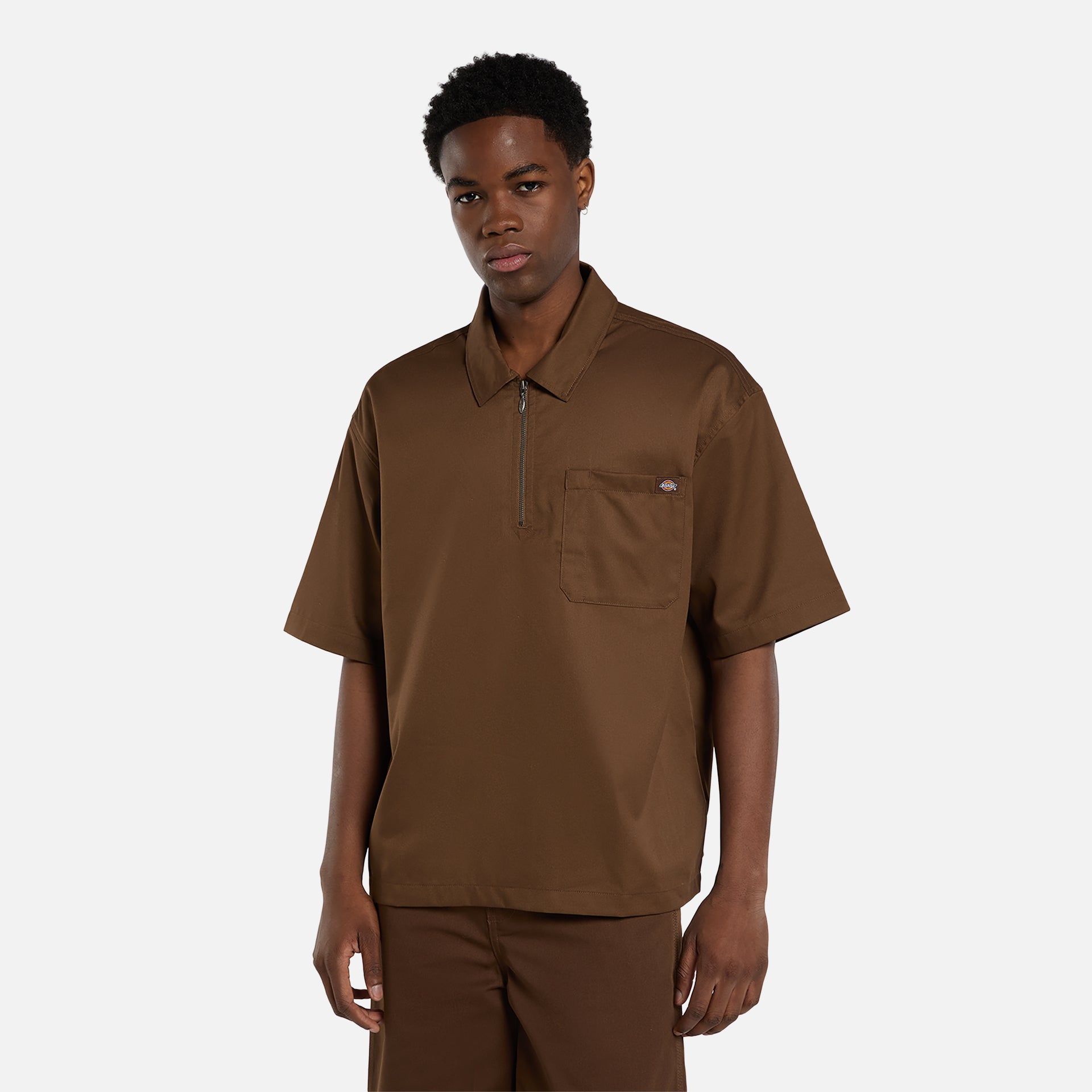 Cadiz quarter zip short sleeve shirt | Dickies IE